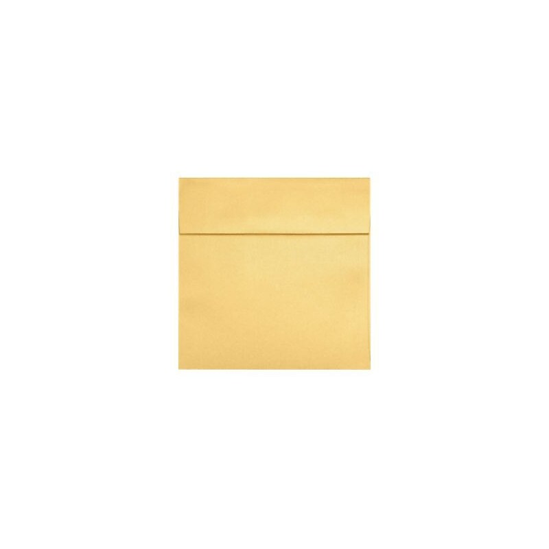 LUX 7 1/2 x 7 1/2 Square Envelopes, 50/Box, Gold Metallic (8555-07-50) image 1