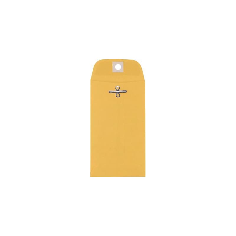 LUX Kraft Clasp #5 1/2 Envelope, 3 1/8" x 5 1/2", Golden Kraft, 50/Pack (WS-5480-50) image 1
