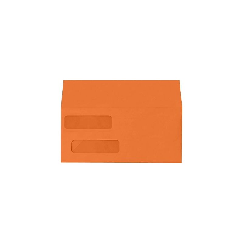 LUX Double Window Invoice Envelopes (4 1/8 x 9 1/8) 50/Box, Mandarin (INVDW-11-50) image 1