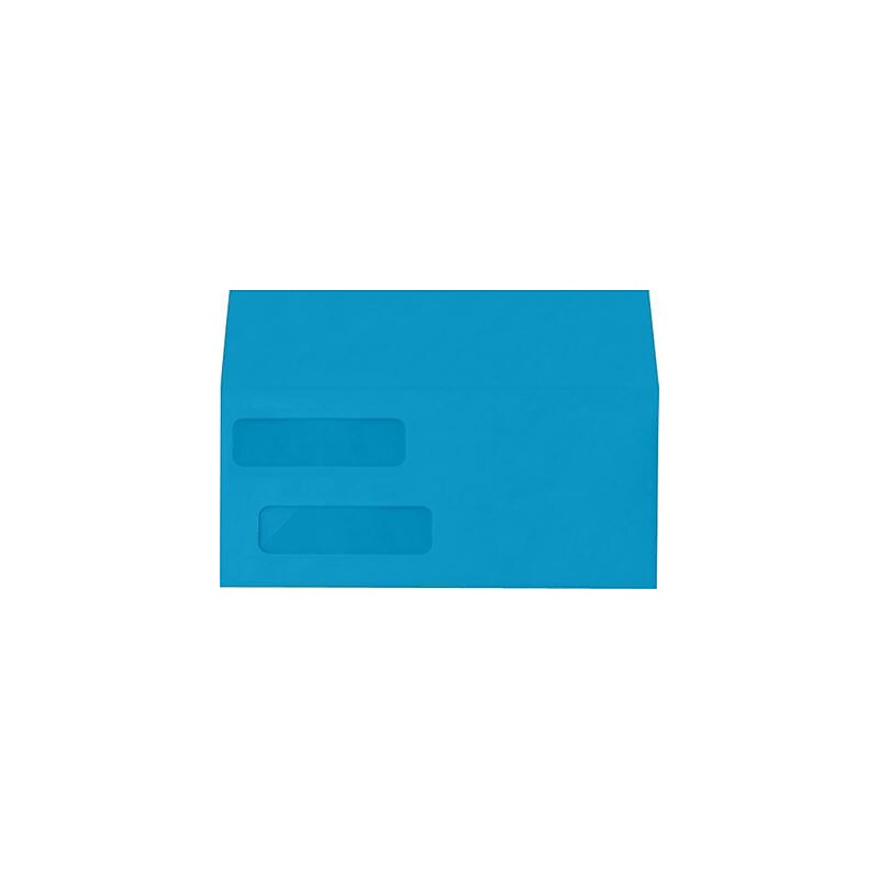 LUX Double Window Invoice Envelopes (4 1/8 x 9 1/8) 250/Box, Pool (INVDW-102-250) image 1