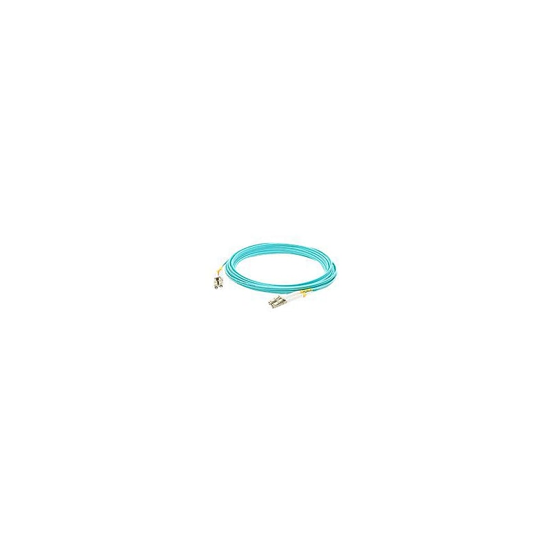 AddOn ADD-LC-LC-5M5OM3 5 m LC to LC Male/Male OM3 Duplex Fiber Optic Patch Cable, Aqua image 1