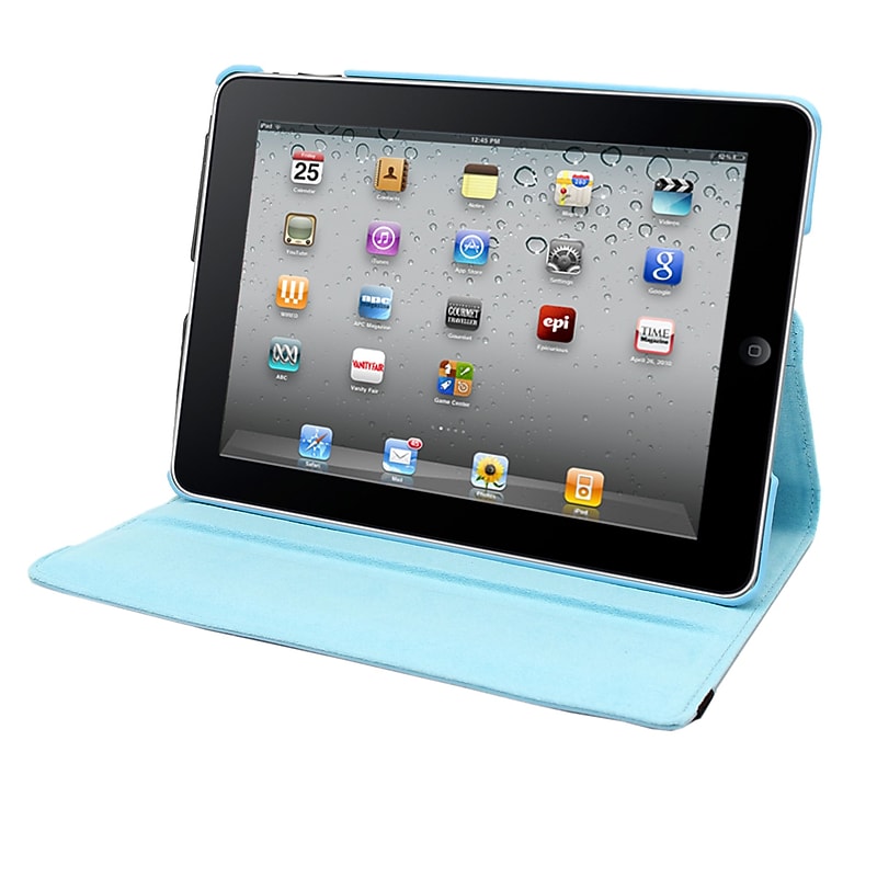 Natico iPad Pro Faux Leather 360 Degrees Rotating Case 12.90" Light Blue (60-IPRO-360-LBL) image 1