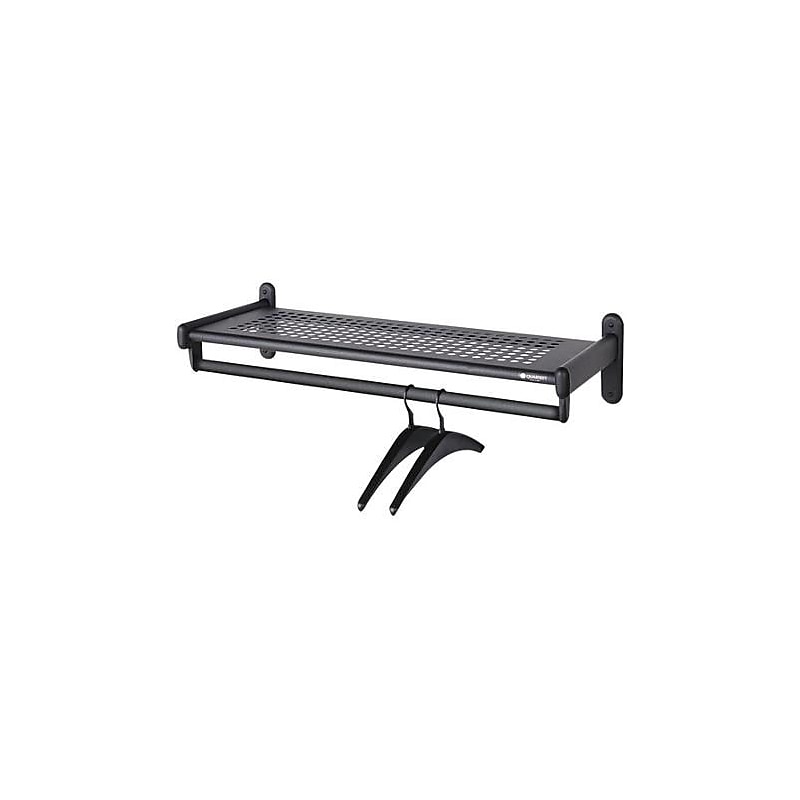 Quartet® Shelf Rack, Mounts to Wall, Black, 36"W x 9"H image 1