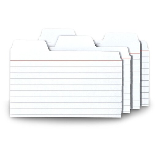  FindIt Tabbed Index Cards for Office Organization - Pack of 36  White Index Card Dividers - College Supplies, 4x6 Inches : Office Products