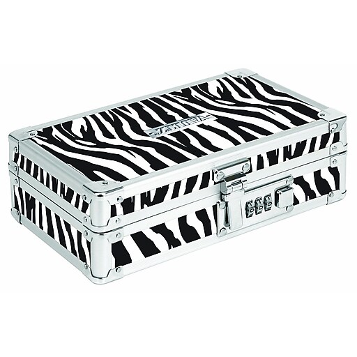 Shop Staples for Vaultz® Locking Pencil Box, 5.5" x 8.25" x 2.5", Zebra