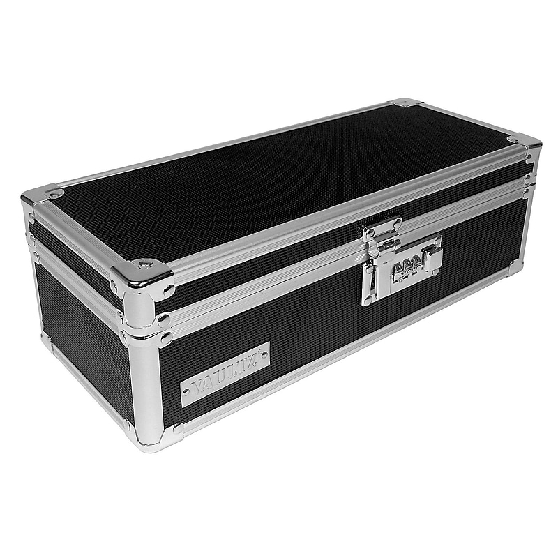 Vaultz® Locking Pill Storage Box, Black (VZ03480-CAM) image 1