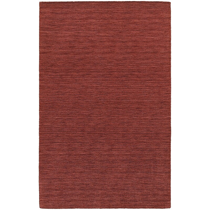 StyleHaven Transitional Solid Shag 100% Wool 8' X 10' Red Area Rug (WANO271038X10L) image 1