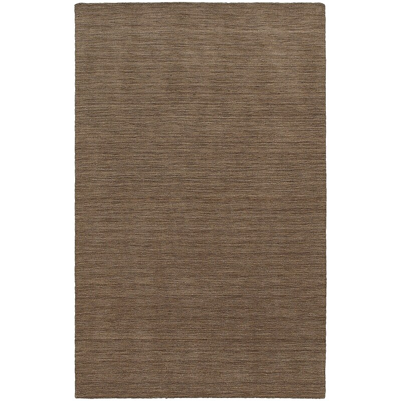 StyleHaven Transitional Solid Shag 100% Wool 5' X 8' Tan Area Rug (WANO271045X8L) image 1