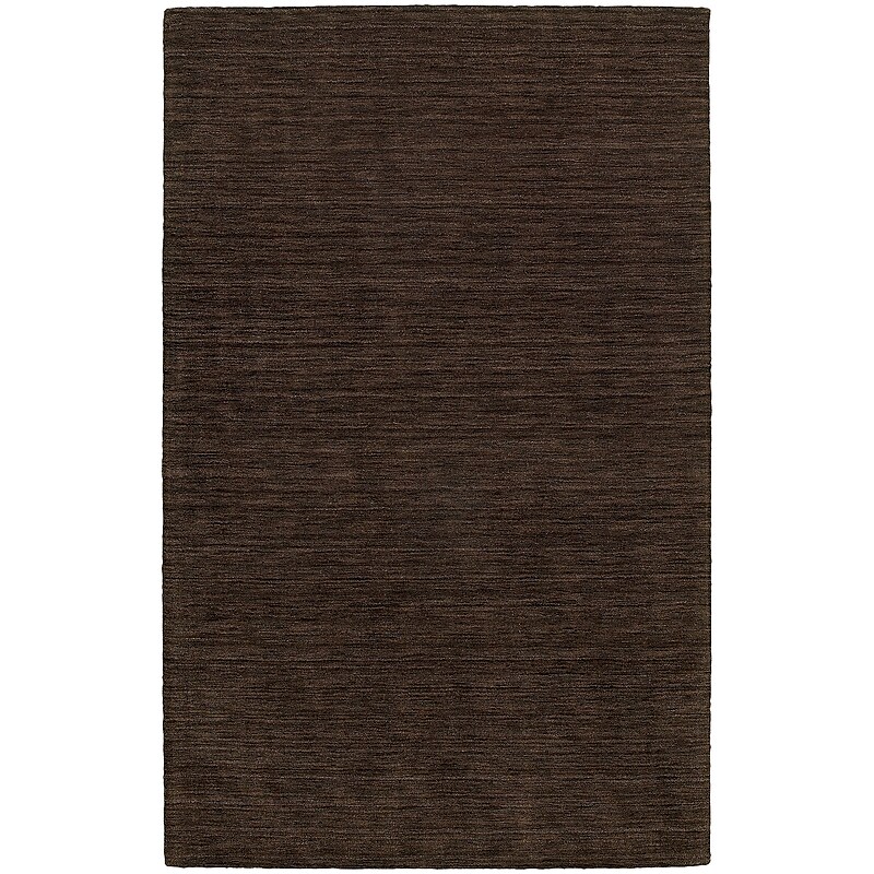StyleHaven Transitional Solid Shag 100% Wool 5' x 8' Brown Area Rug  (WANO271095X8L) image 1