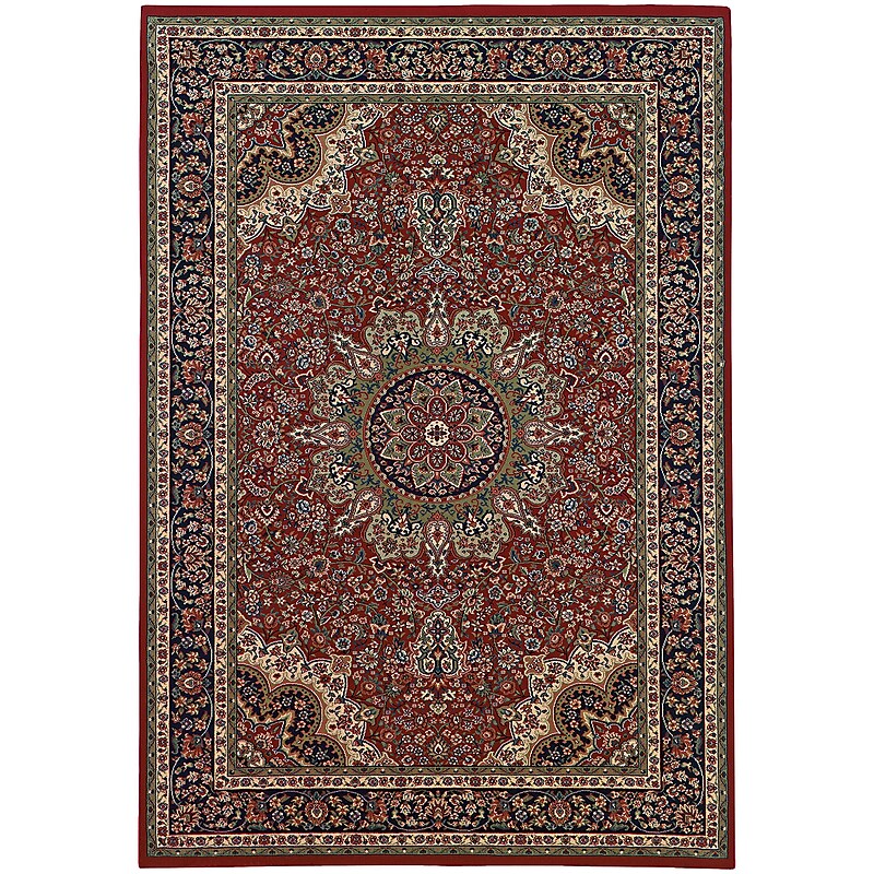 StyleHaven Traditional Polypropylene 5'3" x 7'9" Red/Blue Area Rug  (WARI116R35X8L) image 1
