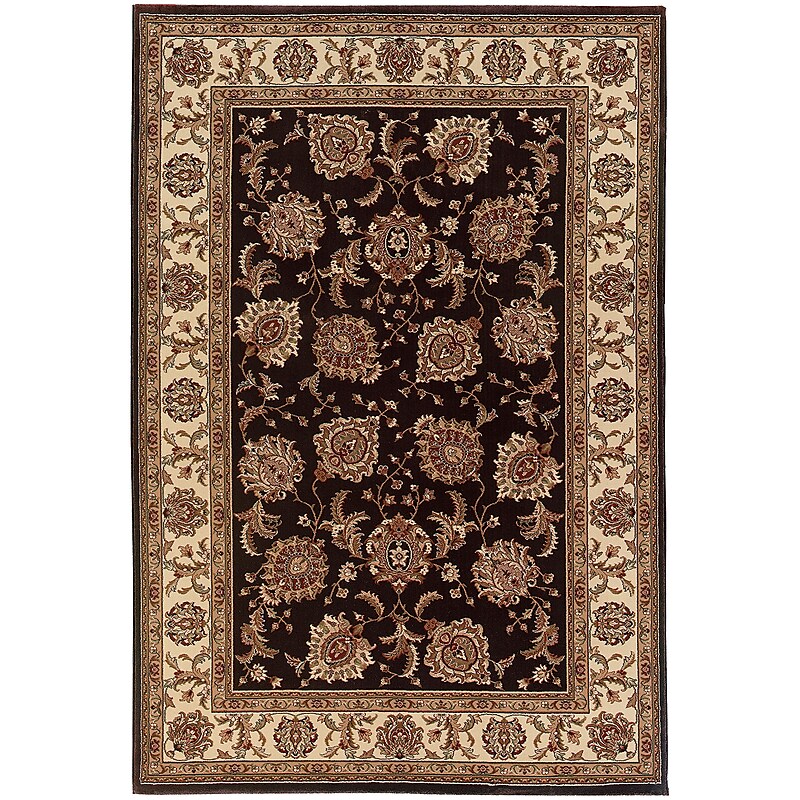 StyleHaven Traditional Polypropylene 5'3" x 7'9" Brown/Ivory Area Rug  (WARI117D35X8L) image 1