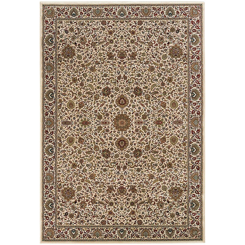 StyleHaven Traditional Polypropylene 5'3" x 7'9" Ivory/Green Area Rug  (WARI172W35X8L) image 1