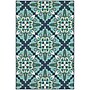 StyleHaven Outdoor Medallion Polypropylene 6'7" X 9'6" Blue/Green Area Rug (WMEI2206B6X9L)~#|#~m004076233_sc7
