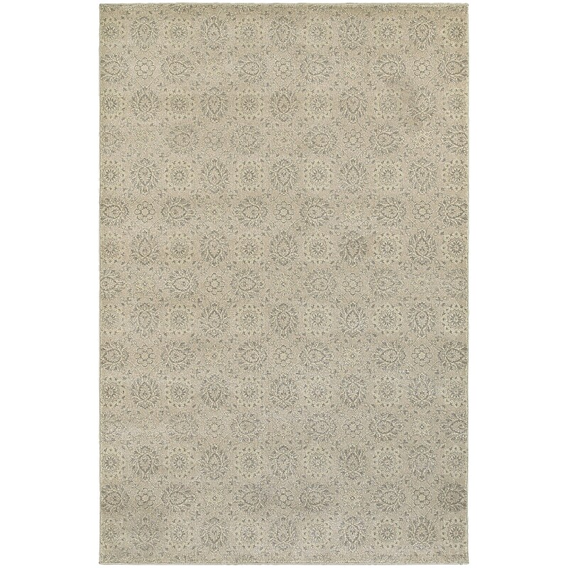 StyleHaven Traditional Floral Polypropylene 5'3" X 7'6" Beige/Ivory Area Rug (WRIC214Z35X8L) image 1