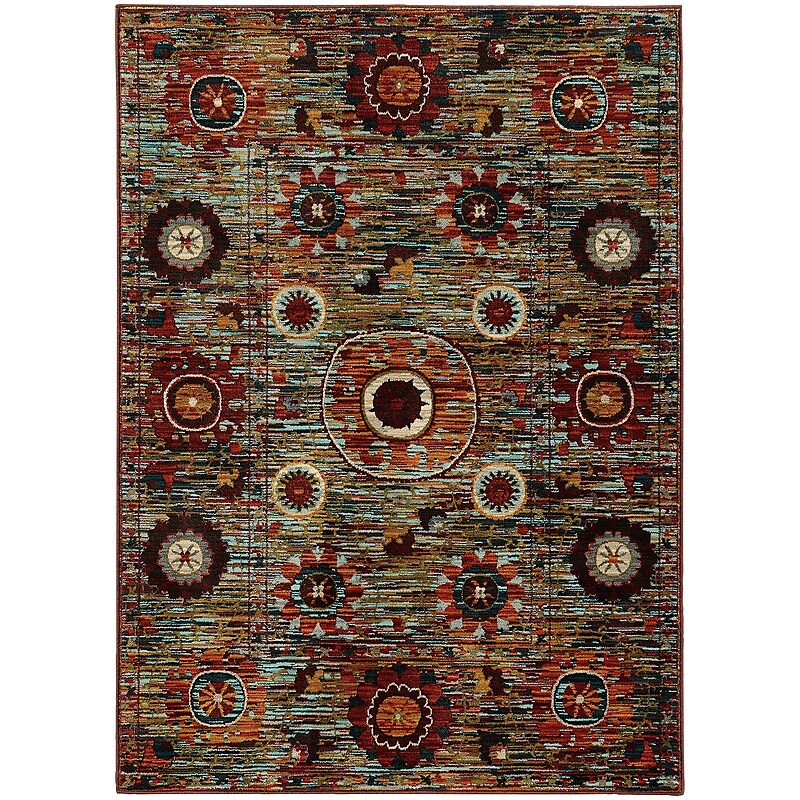 StyleHaven Transitional Multi Floral Nylon/Polypropylene 7'10"X10'10" Multi Area Rug WSDN6408K8X11L image 1