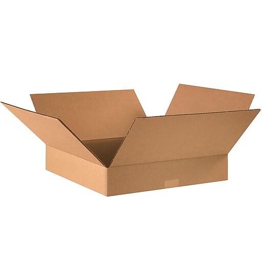 Shop Staples for 16 (L) x 16 (W) x 3 (H)" Shipping Boxes, 32 ECT, Brown, 25/Bundle (16163)