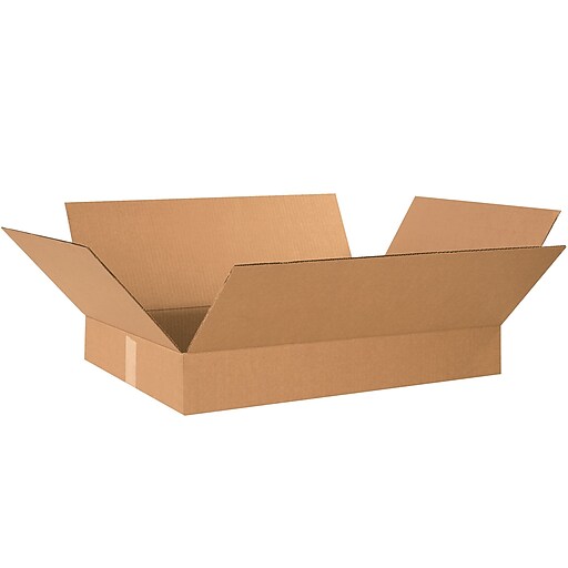 Flat Corrugated Boxes, 19" x 12" x 3", Kraft, 25/Bundle (19123) at Staples