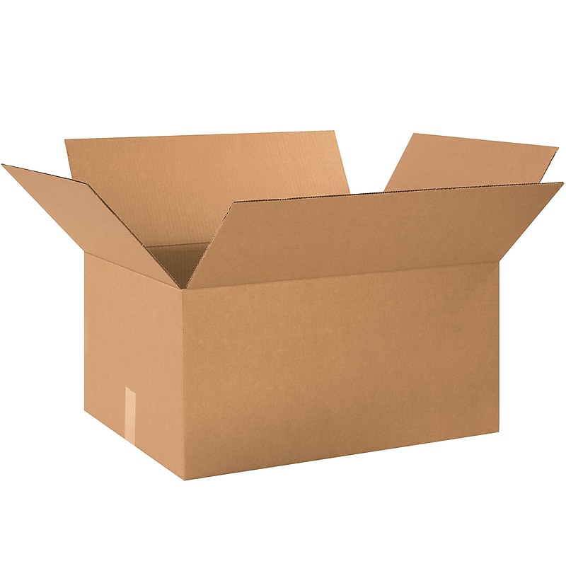 Partners Brand 26" x 20" x 14" Corrugated Boxes, 32 ECT, Kraft, 15/Bundle (262014) image 1