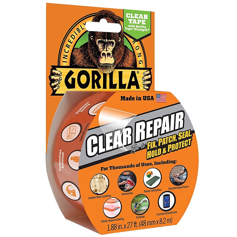 Gorilla Clear Repair Heavy Duty Duct Tape, 2" x 9 yds. (ADHGGTCLR) image 1
