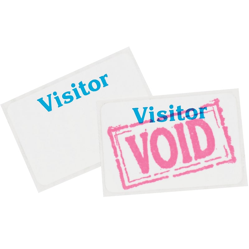 Partners Brand Plastic Name Tags/ID Cards, White, 100/Carton (BH150) image 1