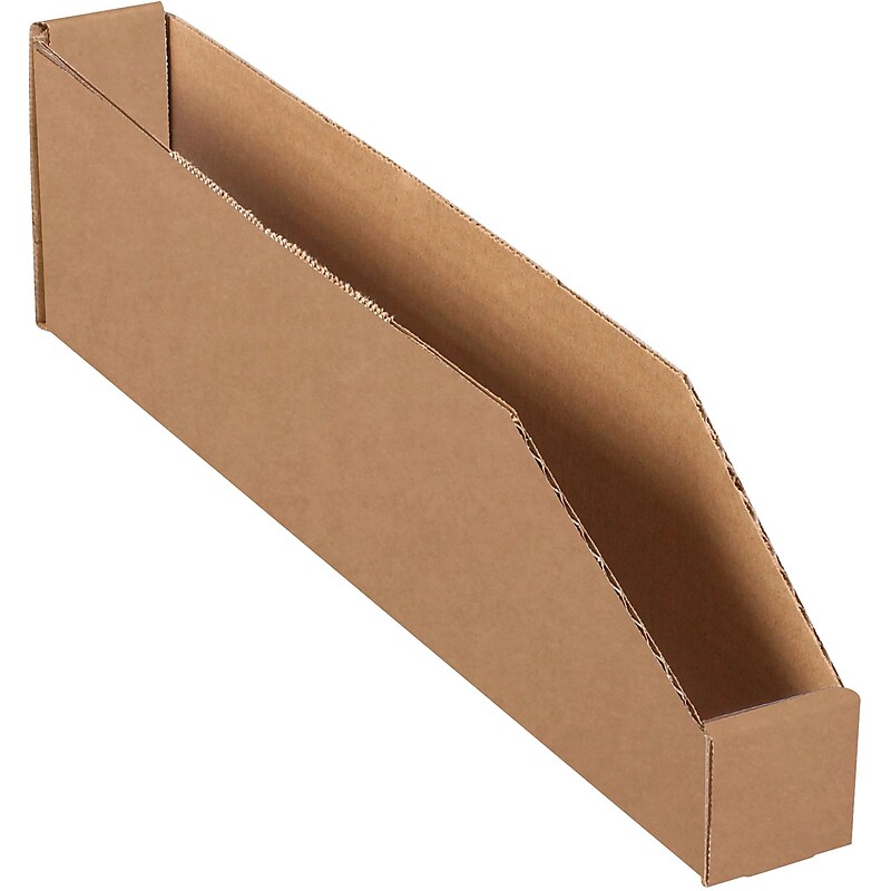 Open Top Bin Boxes, 2" x 18" x 4-1/2", Kraft, 50/Bundle (BINBWZ218K) image 1