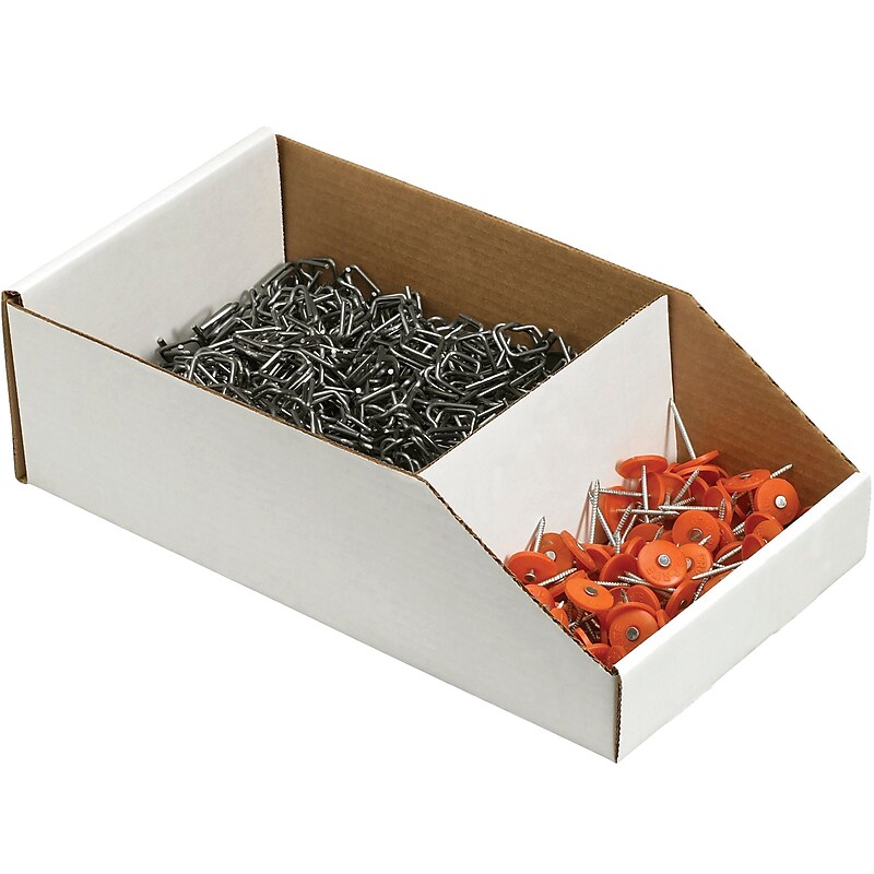 Partners Brand Corrugated Bin Dividers, 6", White, 100/Case (BIND6) image 1