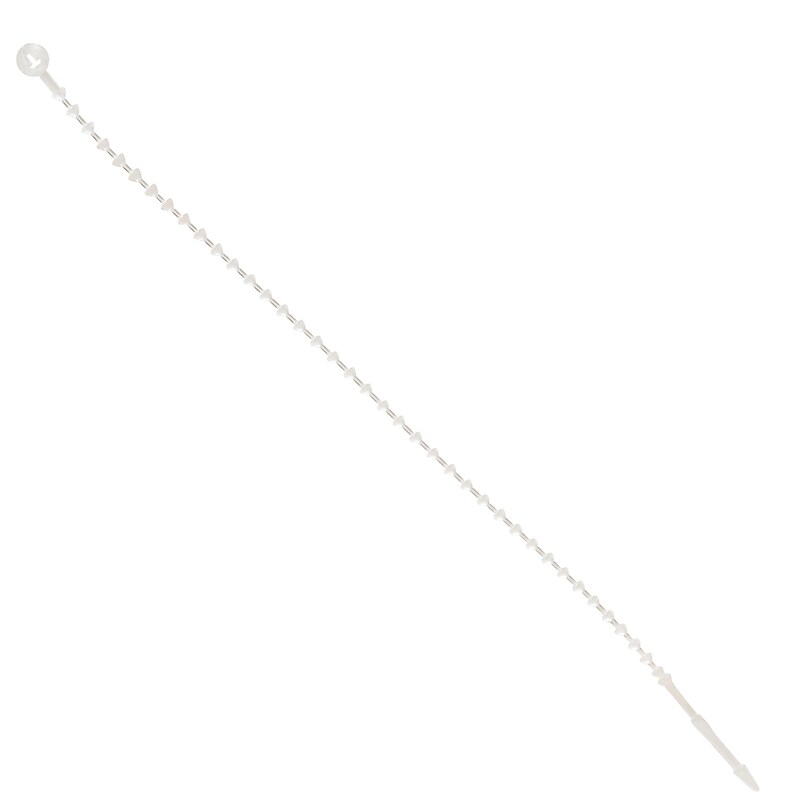 Beaded Releasable Security Tie, 11", Natural, 1000/Case (CTBR1A) image 1