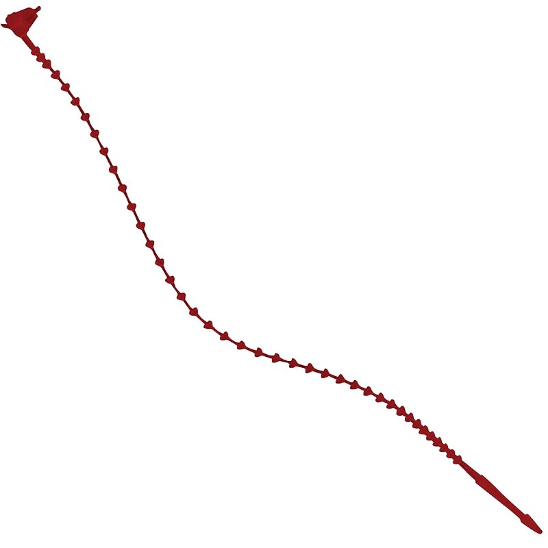 Beaded Security Tie, 8", Red, 2000/Case (CTBS8B) image 1