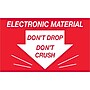 Tape Logic Labels, "Don't Drop Don't Crush - Electronic Material", 3" x 5", Red/White, 500/Roll (DL1315)~#|#~m004078338_sc7