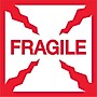 Tape Logic Labels, "Fragile", 2" x 2", Red/White, 500/Roll (DL1316)~#|#~m004078339_sc7