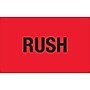 Tape Logic Labels, "Rush", 1 1/4" x 2", Fluorescent Red, 500/Roll (DL1367)~#|#~m004078362_sc7
