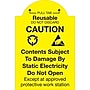 Tape Logic Labels, "Pull Tab Reusable - Do Not Discard", 2" x 3", Yellow/Black, 500/Roll (DL1386)~#|#~m004078383_sc7