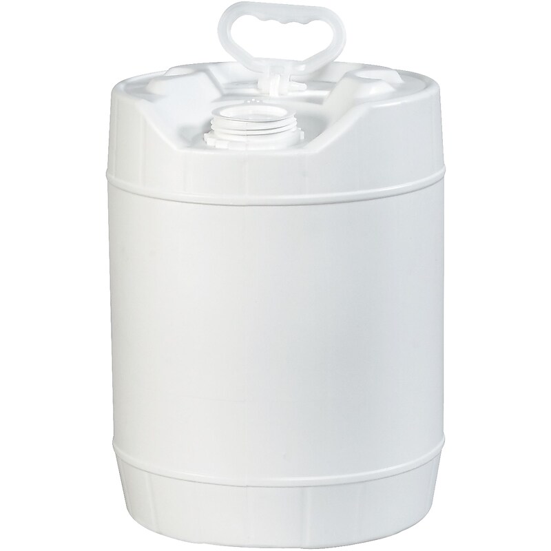 Plastic Pail, Closed Head, 5 Gallon, White, 1/Each (HAZ1075) image 1
