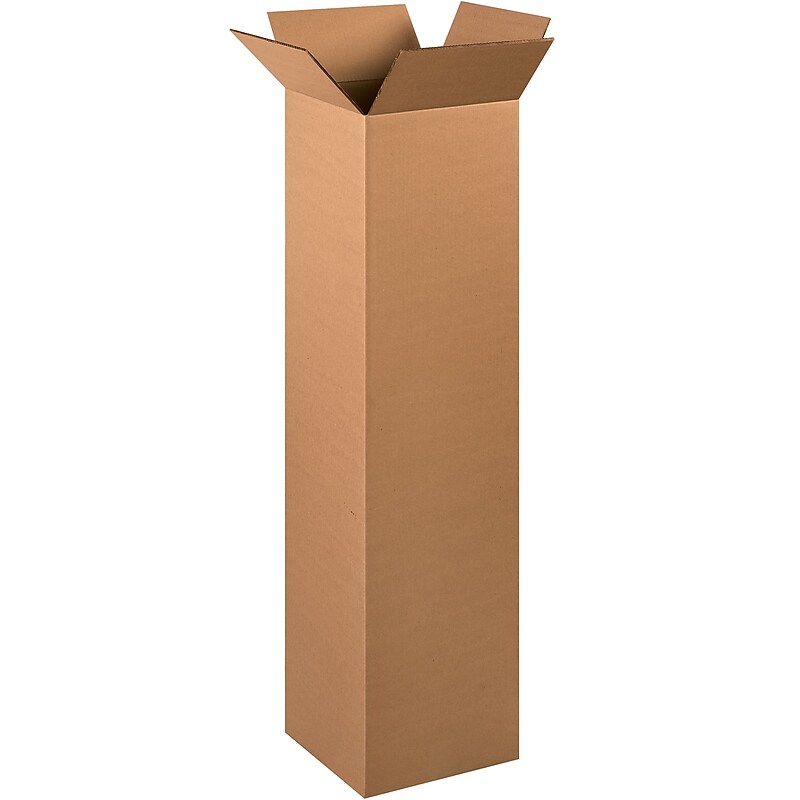 Double Wall Boxes, 12" x 12" x 48", Kraft, 10/Bundle (HD121248DW) image 1