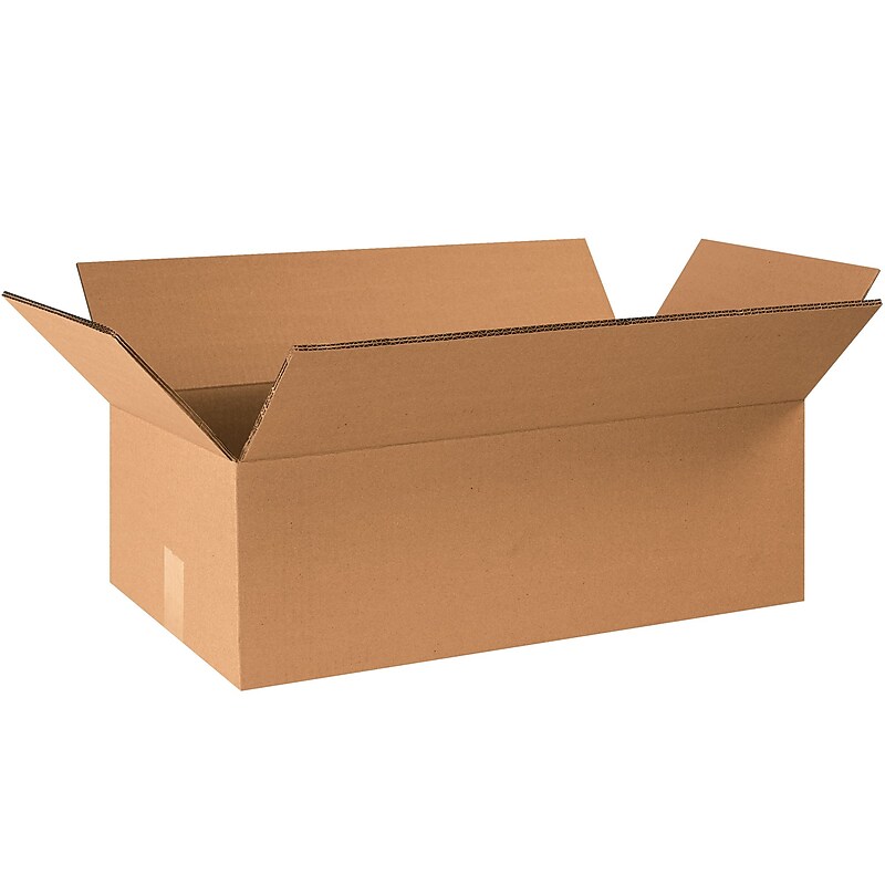 24" x 12" x 8" Heavy Duty Shipping Boxes, 15/Bundle (HD24128DW) image 1