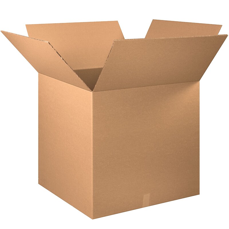 30" x 30" x 30" Heavy-Duty Double Wall Corrugated Boxes, 48 ECT, Kraft, 5/Bundle (BS303030HDDW) image 1