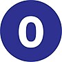 Tape Logic Number Labels, "0", 3" Circle, Dark Blue, 500/Roll (DL1339)~#|#~m004078520_sc7