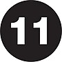 Tape Logic Number Labels, "11", 3" Circle, Black, 500/Roll (DL1352)~#|#~m004078523_sc7