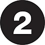 Tape Logic Number Labels, "2", 4" Circle, Black, 500/Roll (DL1359)~#|#~m004078528_sc7