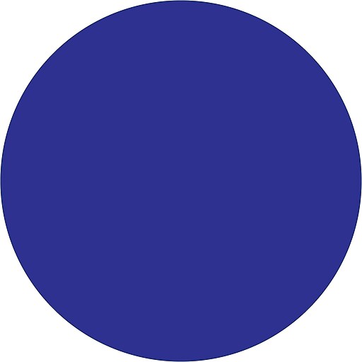 Tape Logic Inventory Circle Labels, 3/4", Dark Blue, 500/Roll (DL610B) Staples