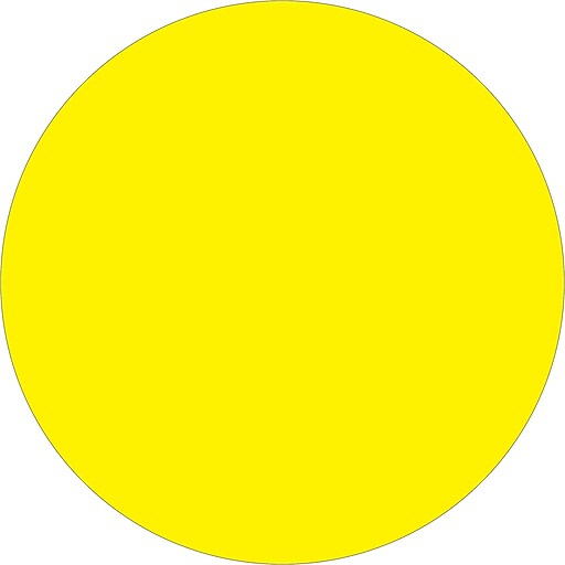Tape Logic Removable Labels, 1" Circle, Fluorescent Yellow, 500 /Roll (DL1389FY) Staples