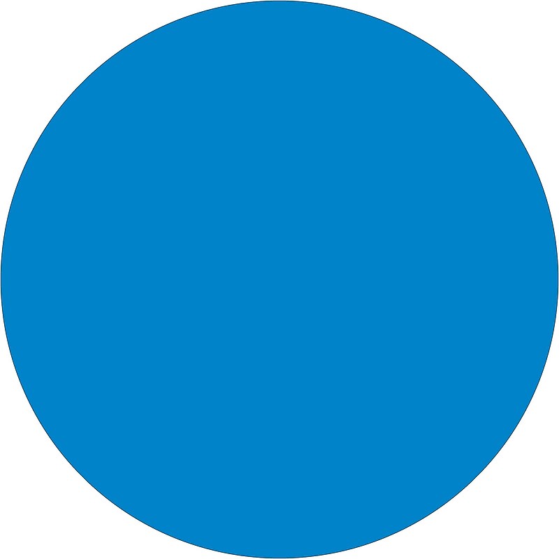 Tape Logic Inventory Circle Labels, 3/4", Light Blue, 500/Roll (DL610C) image 1