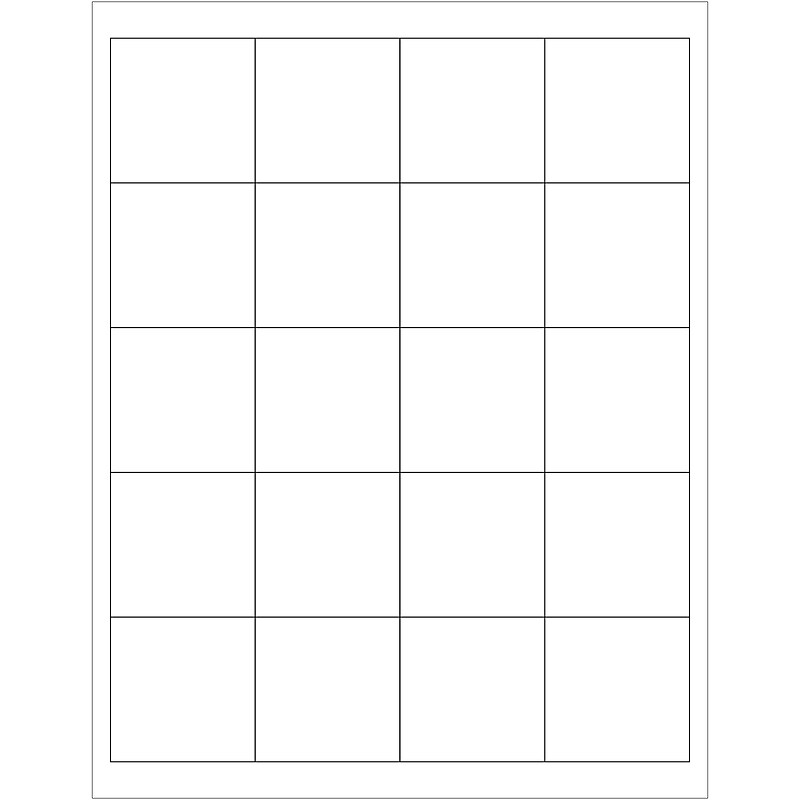 Tape Logic® Laser Labels, Rectangle, 2" x 2", White, 2000/Case (LL111) image 1