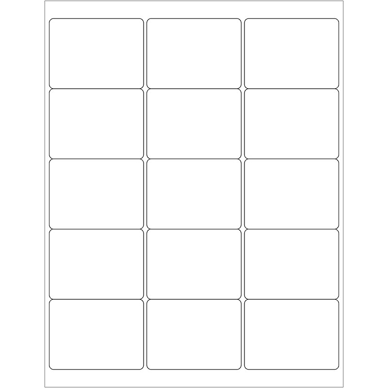 Tape Logic® Laser Labels, Rectangle, 2.6875" x 2", White, 1500/Case (LL114) image 1