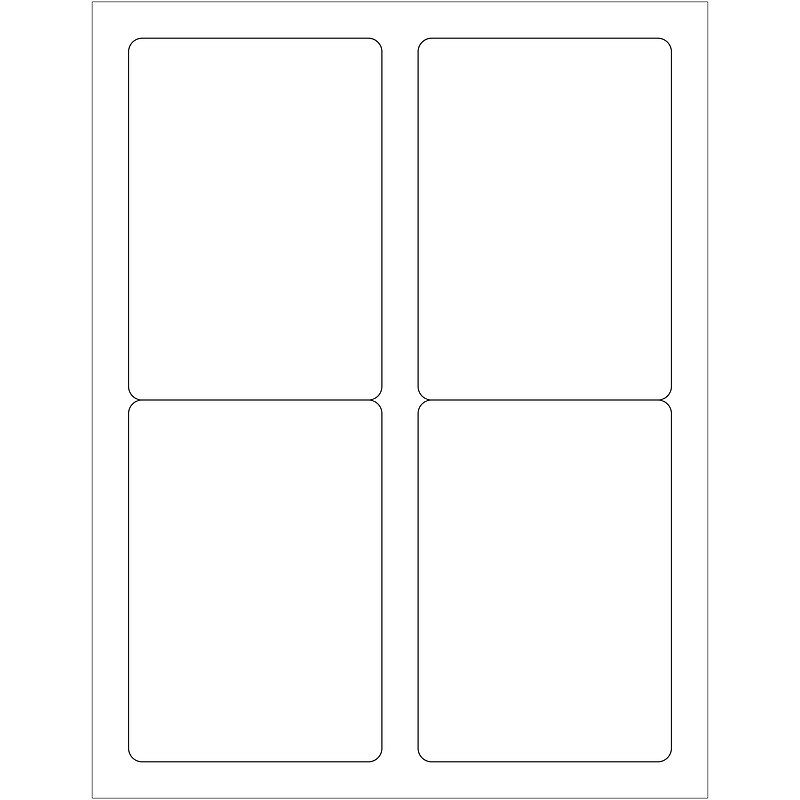 Tape Logic® Removable Rectangle Laser Labels, 3 1/2" x 5", White, 400/Case (LL263) image 1