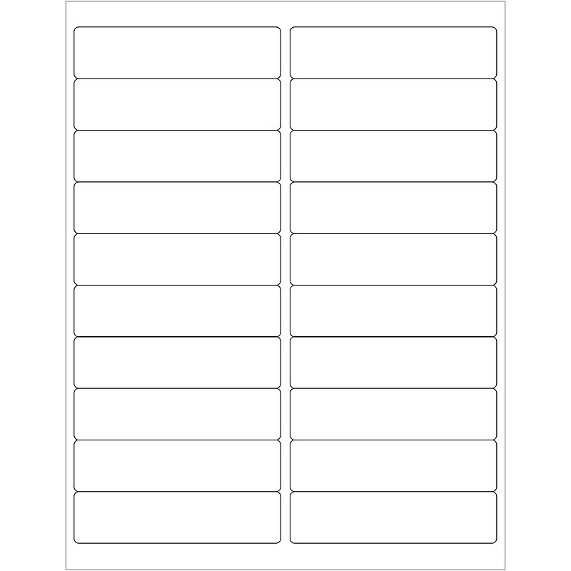 Tape Logic® Removable Rectangle Laser Labels, 4" x 1", White, 2000/Case (LL264) image 1