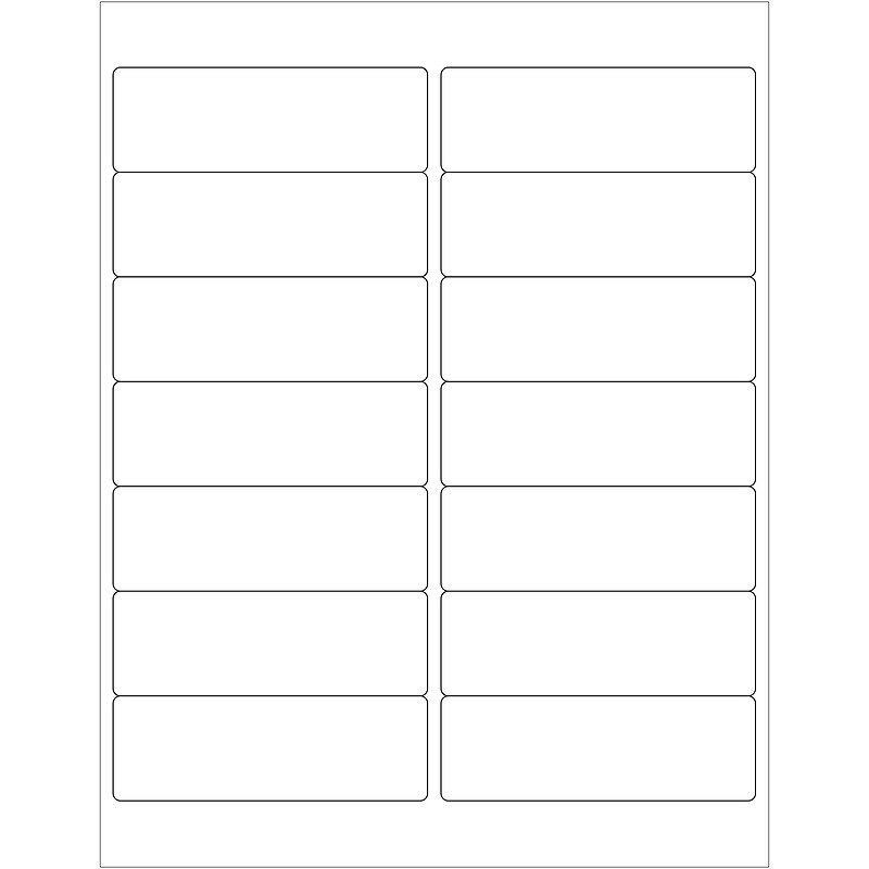 Tape Logic® Laser Labels, Rectangle, 4" x 1 1/3", White, 1400/Case (LL122) image 1