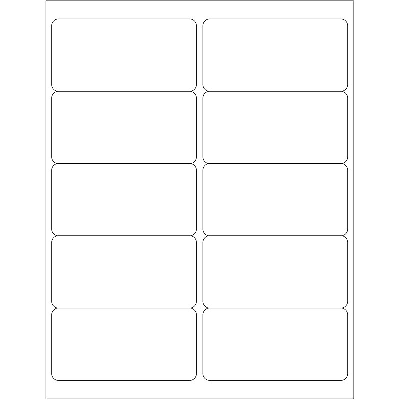 Tape Logic® Removable Rectangle Laser Labels, 4" x 2", White, 1000/Case (LL265) image 1