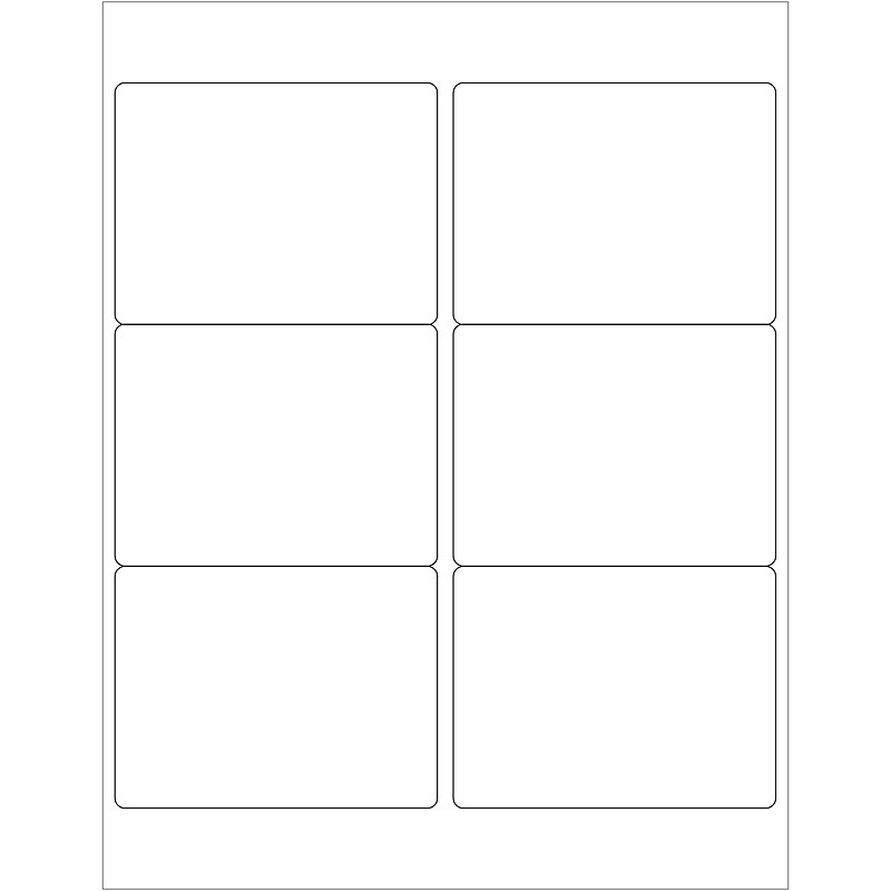 Tape Logic® Laser Labels, Rectangle, 4" x 3", White, 600/Case (LL126) image 1