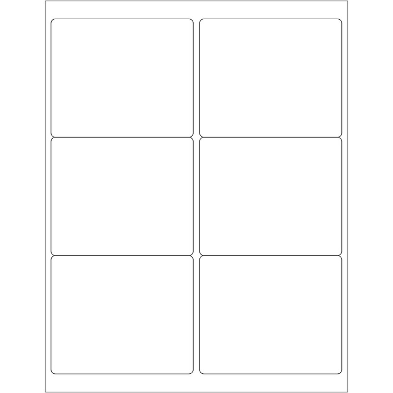 Tape Logic® Removable Rectangle Laser Labels, 4" x 3 1/3", White, 600/Case (LL266) image 1